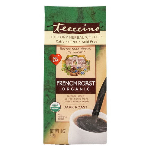 Teeccino Herbal Coffee Maya Caffe Organic, Dark Roast - 11 Oz